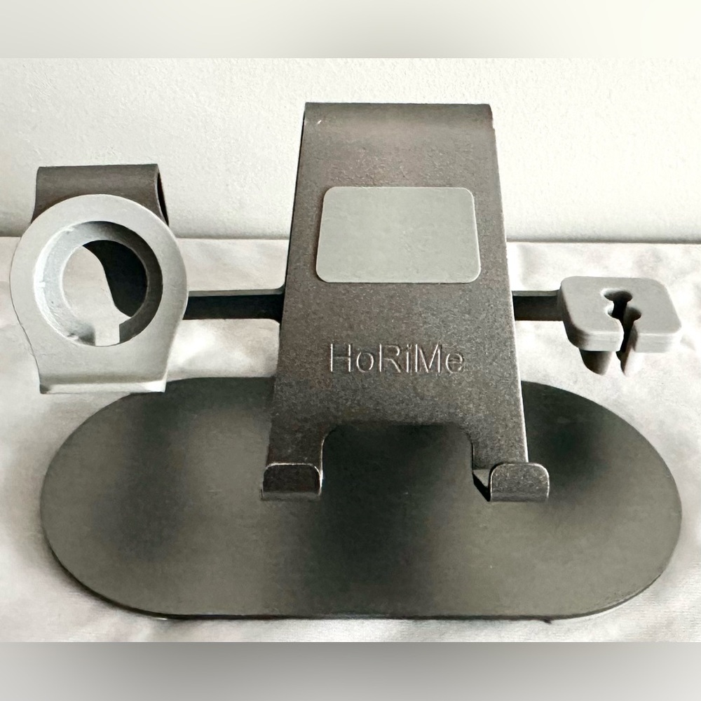 HoRime 3-in-1 Charging Stand Dock for Phone, Smartwatch & Earbuds – Gray